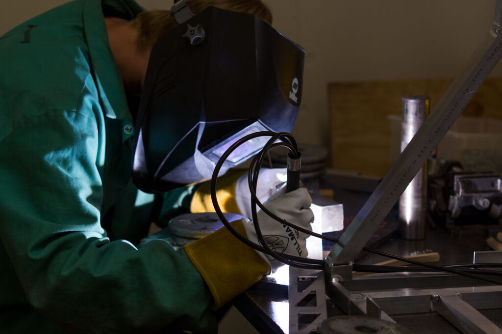 Tig welding at Gunn Robotics Team, 2011