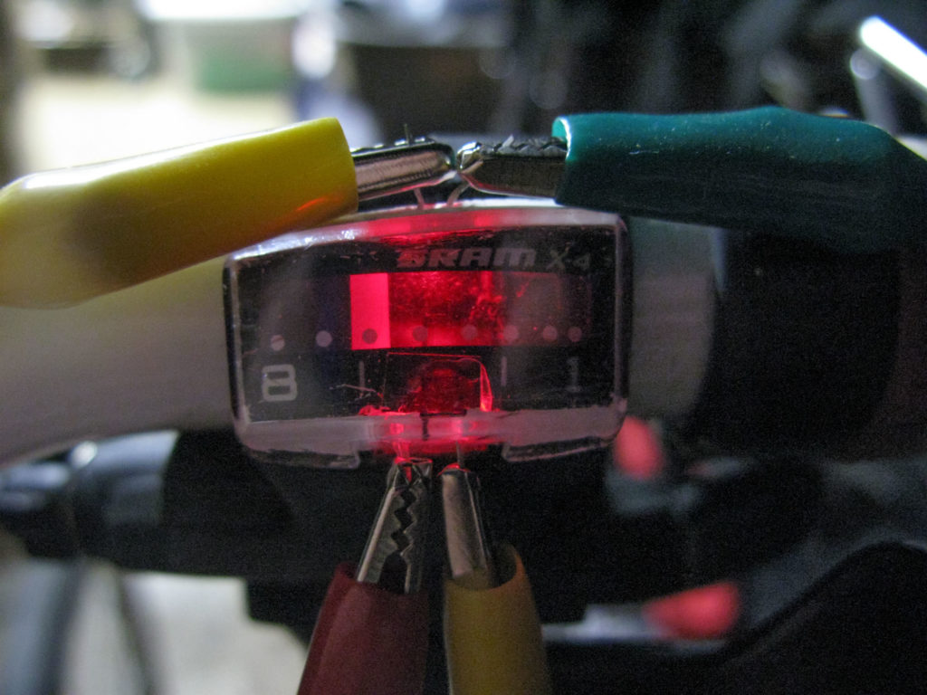 bicycle gear shifter with illuminated gear indicator