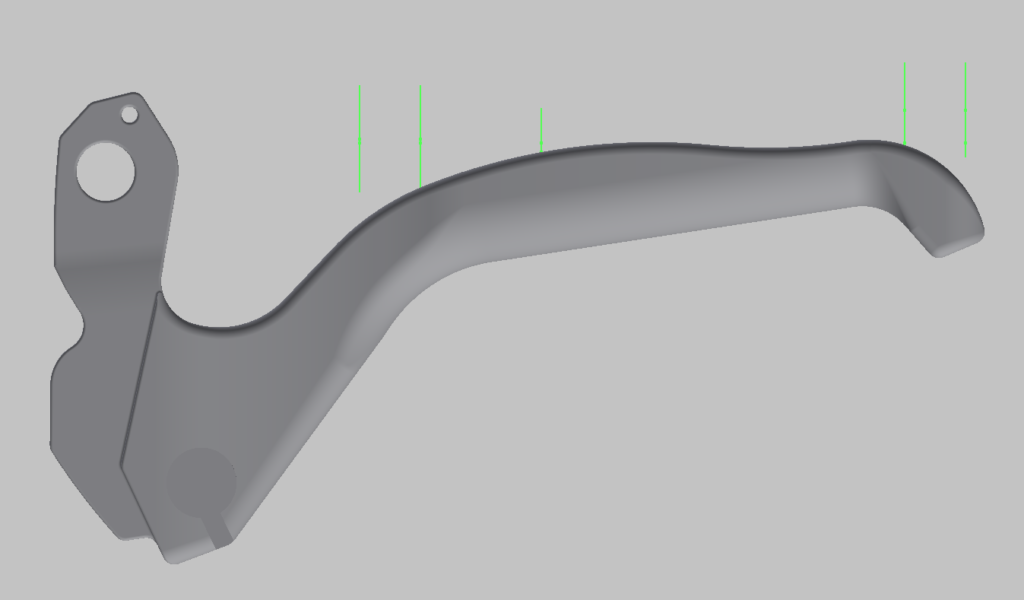 making a 3D model of a bicycle brake lever